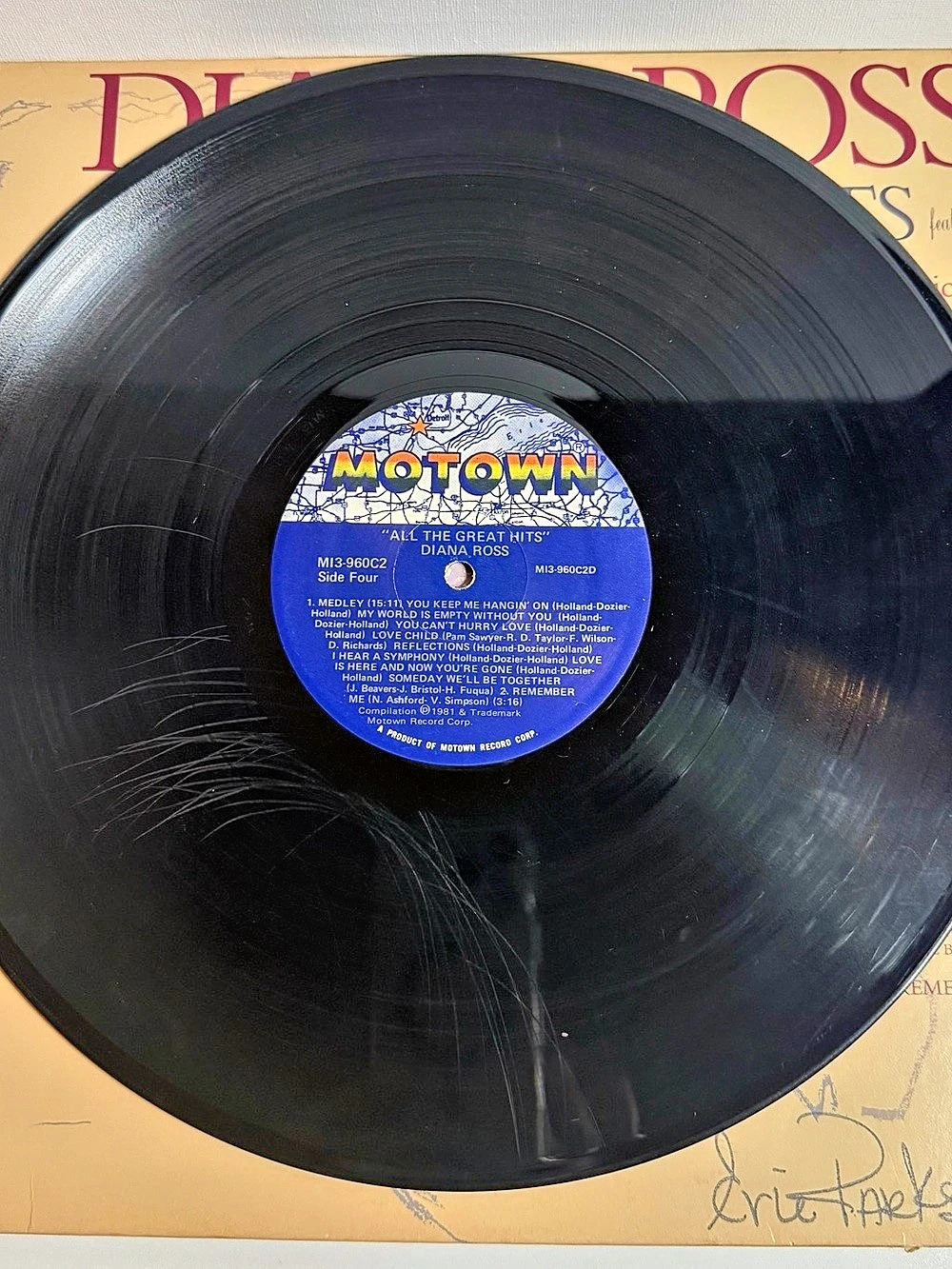 Motown All the Great Hits Vinyl Record Black & Yellow - Picture 7 of 7